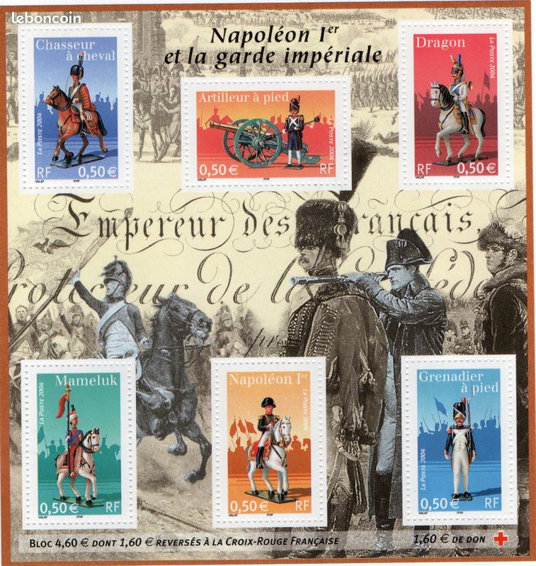 Planche de timbres - Napoléon 1er et la Garde Impériale (image 1)