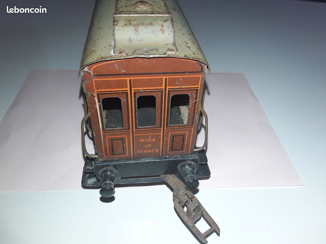 Voiture Voyageurs JEP J De P Bogies 1920-25 - Echelle O - Acier Embouti Bordeaux