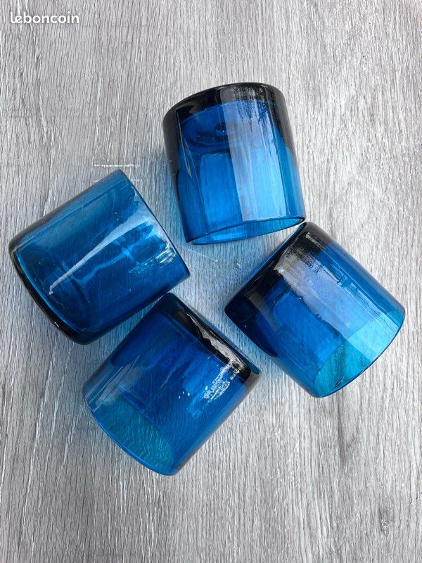 Pfaltzgraff YORKTOWNE 12 Oz. Verre À Eau Gravé Bleu (Hauteur 6 1/2