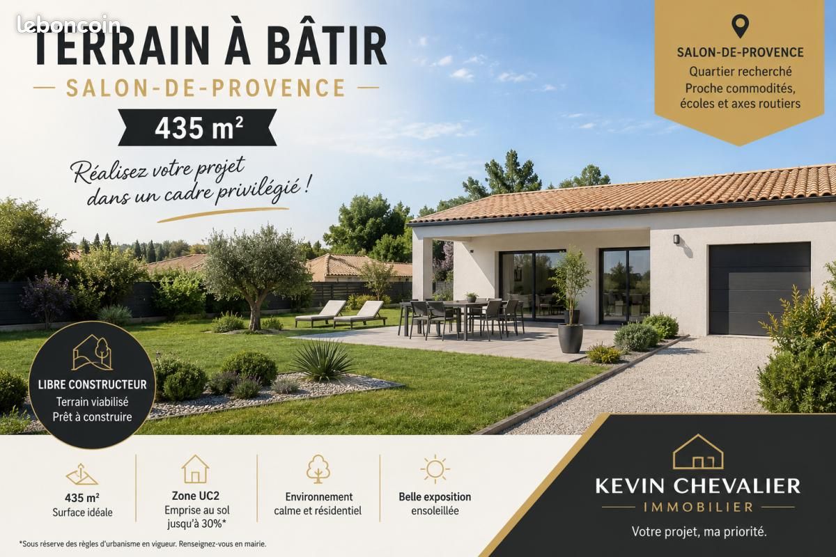 Terrain 450 m² Salon De Provence · à Salon-de-Provence · 250 000 €