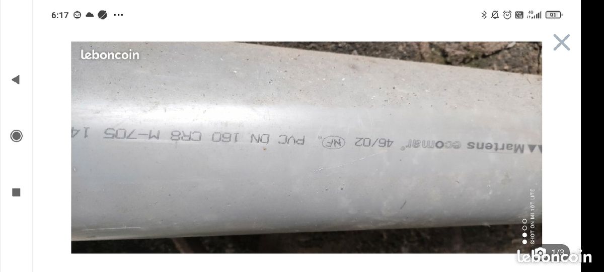 Tuyau PVC diamètre 160 (image 1)