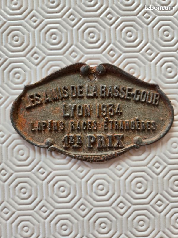 Plaque Agricole Miniature – Concours Du Blé 1929, Piffonds (Yonne)