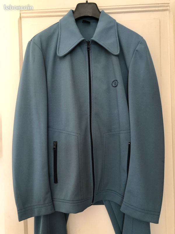 Veste Vintage TREVOIS KOPA Bleue - Années 70 - Taille M/L - Made In France - Occasion Très Bon état
