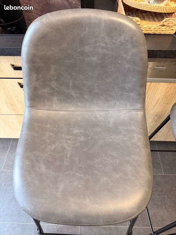 Lot de 2 tabourets chaises bar (image 2)