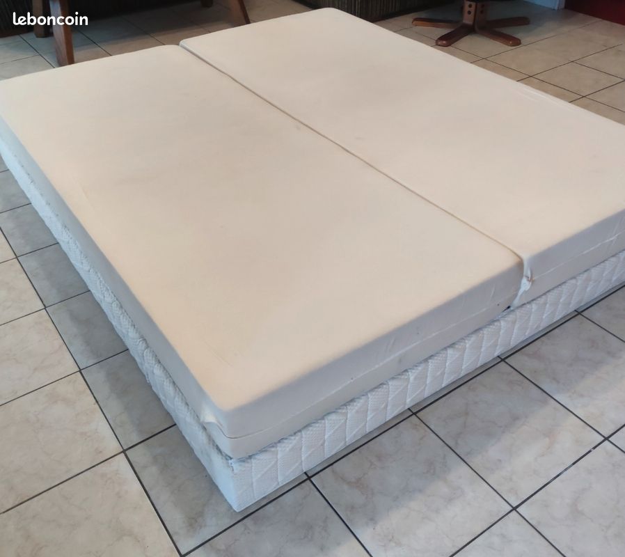 Sommier tapissier + matelas 160x190 (livraison possible) (image 6)