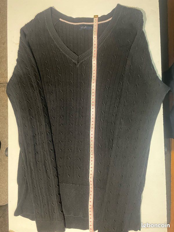 Pull tommy Hilfiger torsadée noir (image 6)