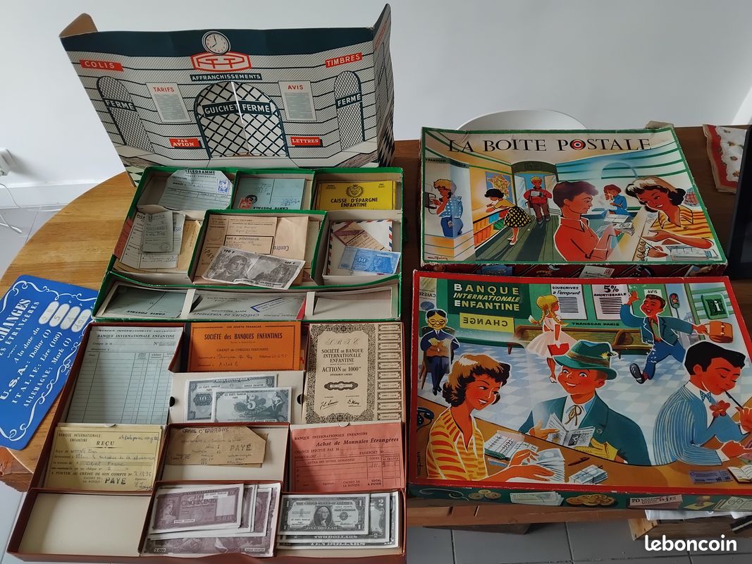 2 Jeux / jouets de 1962 la Banque Internationale Enfantine et la Boîte Postale (image 2)