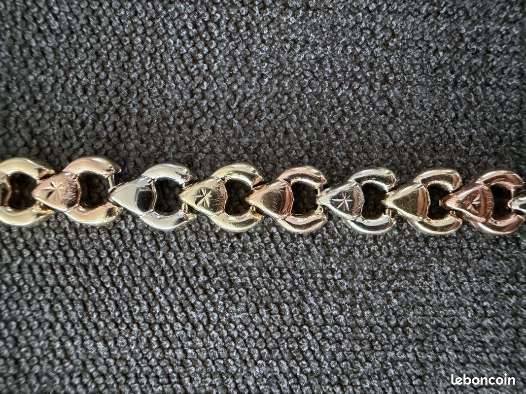 Bracelet 3 Ors 14 Carats - Longueur 19,3 Cm - Occasion - Origine France