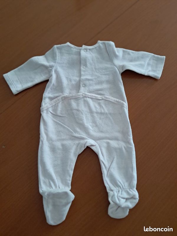 Pyjama rose trés clair avec un soleil imprimé 3 mois fille (image 2)