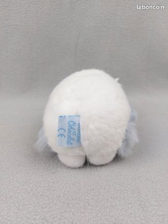 Peluche Tartine Et Chocolat - Hérisson Bleu Rayé Blanc