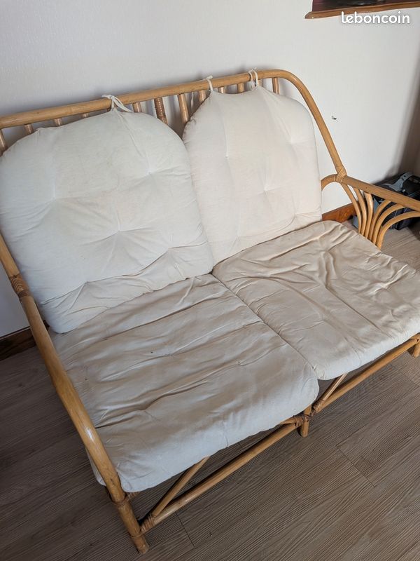 Canapé rotin (image 1)