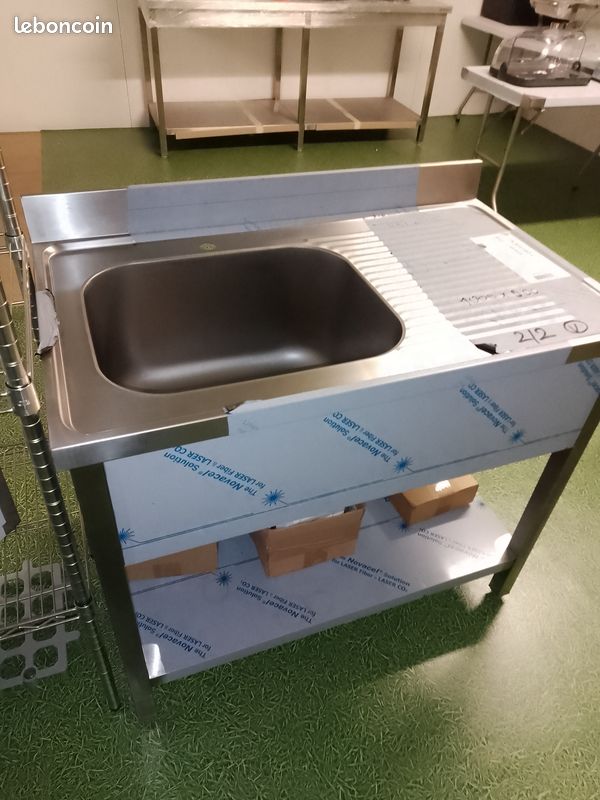 Bac de plonge inox matériel CHR professionnel pour restaurant (image 1)