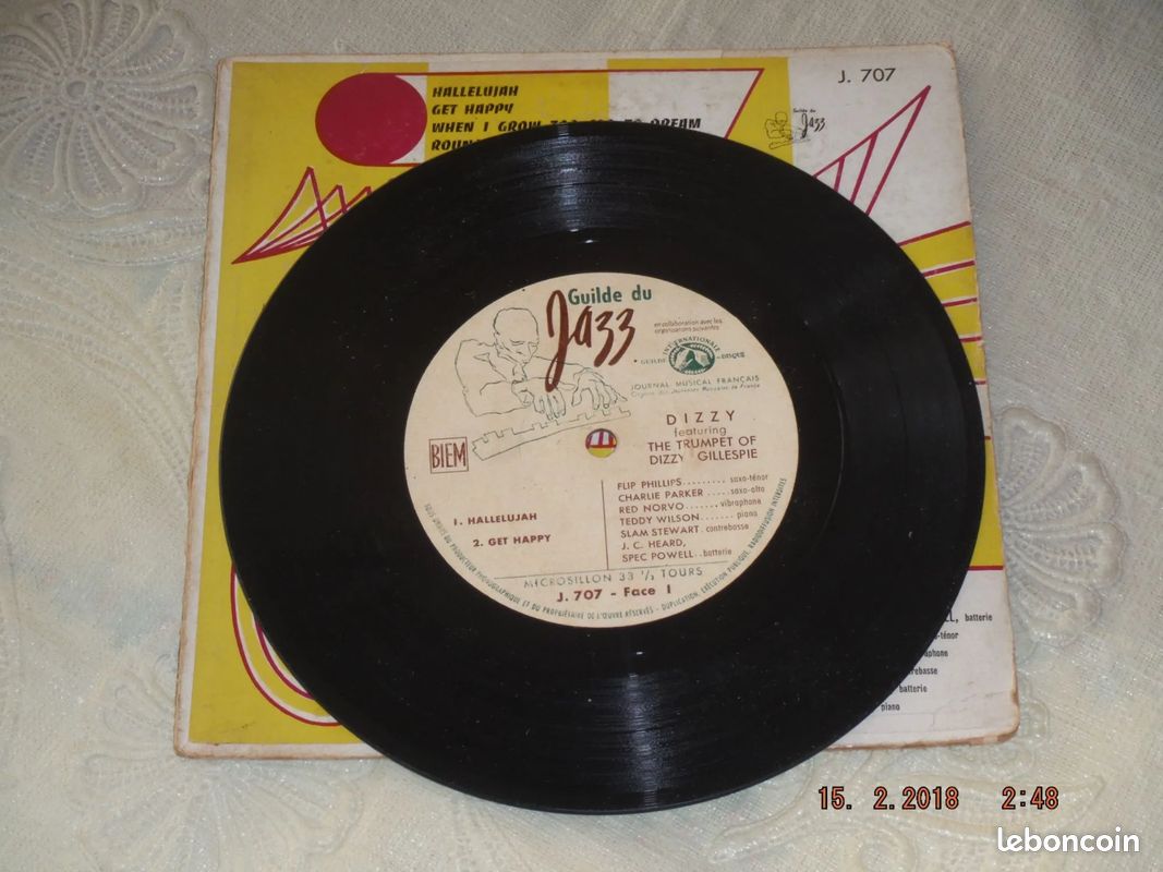 DIZZIE GILLESPIE- Vinyle 33T GUILDE DU JAZZ "THE TRUMPET OF DIZZY (image 3)