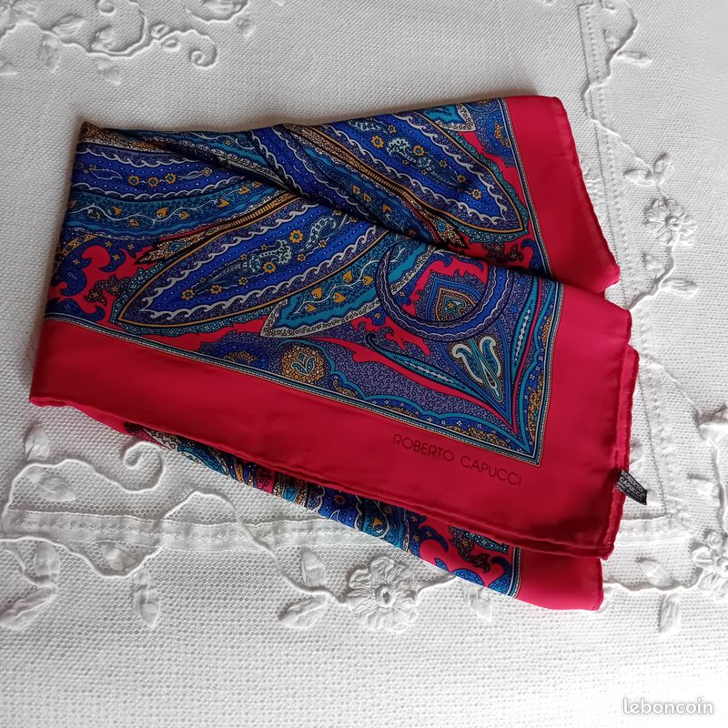 Foulard En Soie Vintage Roberto Capucci - Multicolore - Occasion Très Bon état