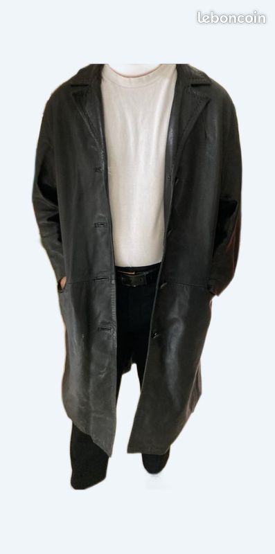 Vintage manteau cuir femme des années 1970 (image 1)