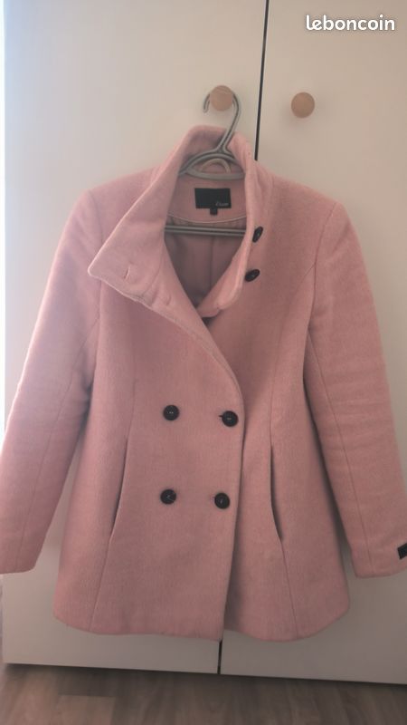 Manteau Rose Femme Bel & Bo Taille 40 - Bon état, Matière Polyester, Style Basique