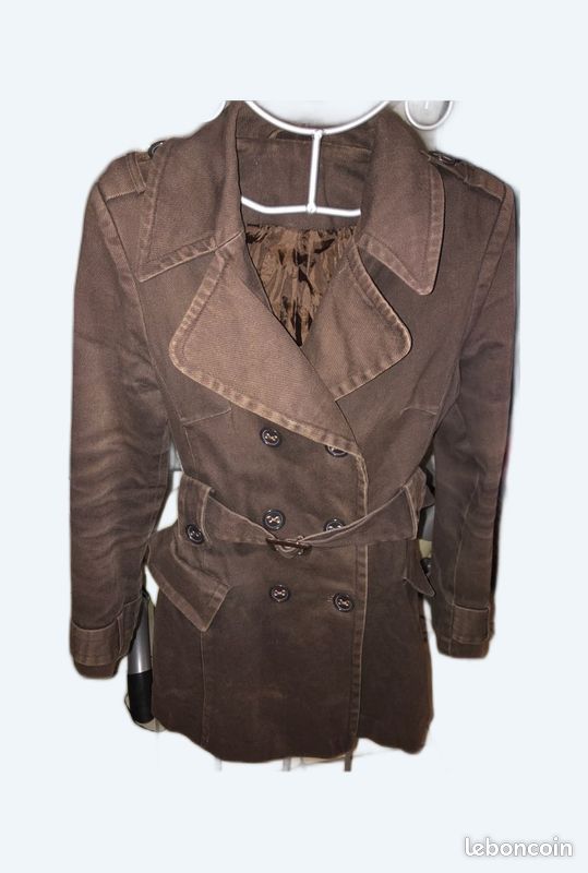 Manteau 3/4 taille m marron (image 1)