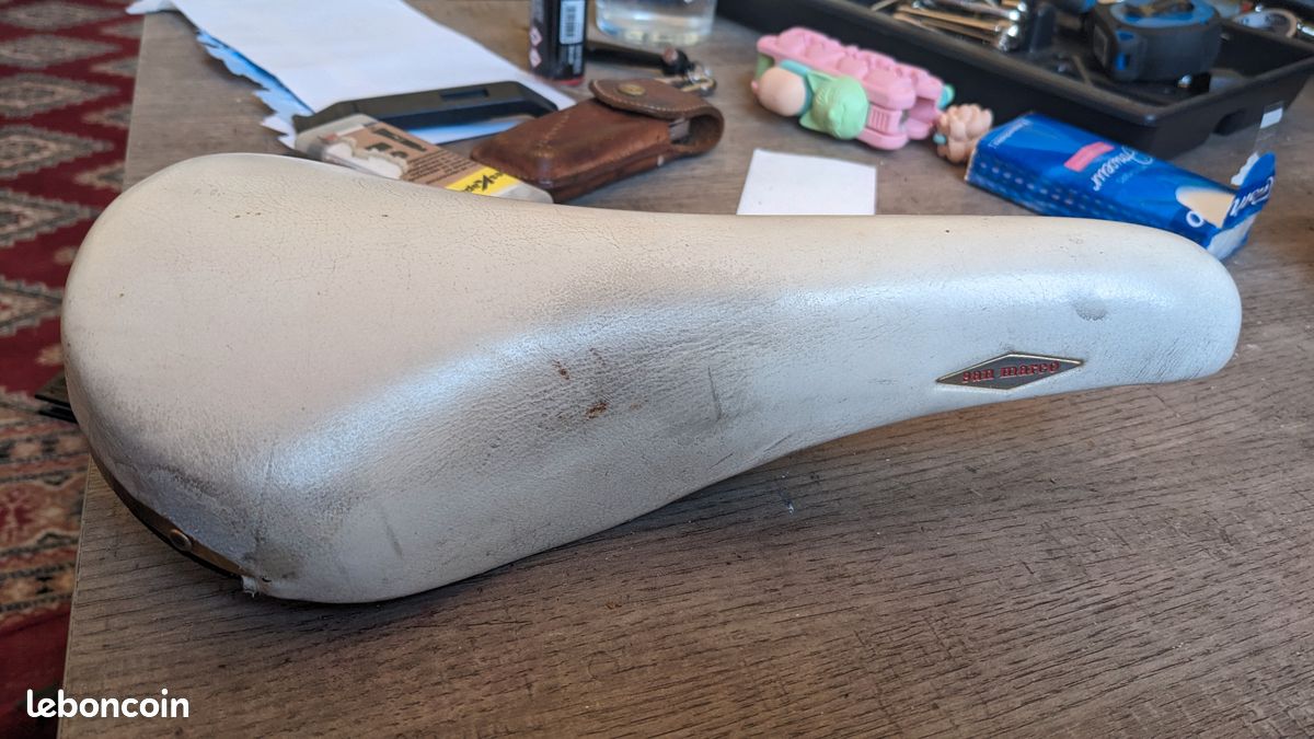 San Marco Saddle Leather Black Selle De Velo Bike Vintage Bici Eroica