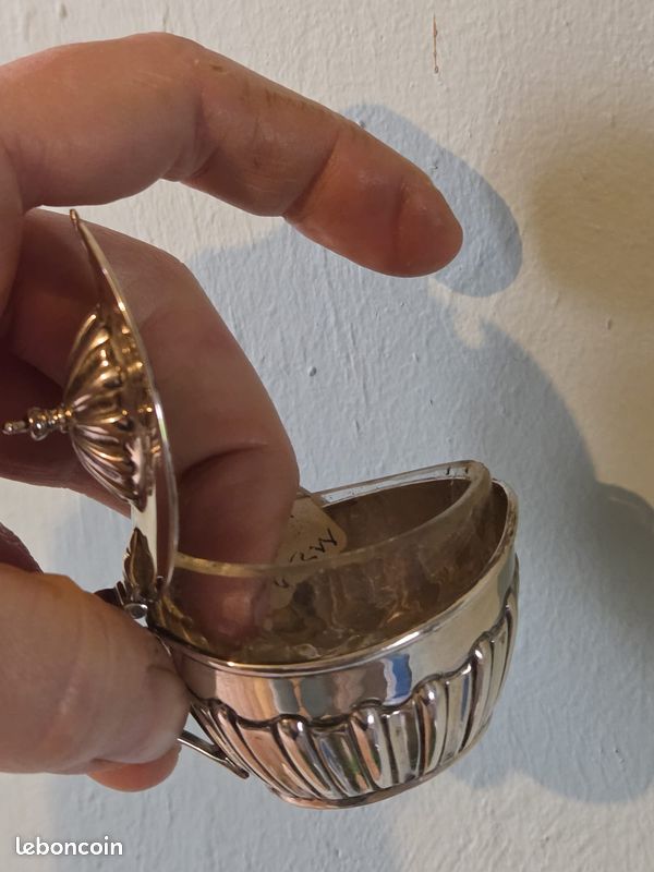 Moutardier ancien en argent sterling – Birmingham, début XXe siècle (image 7)