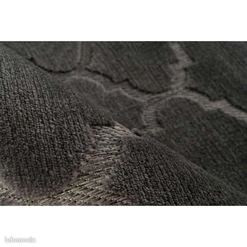 Tapis scandinave effet 3D graphique Miramar Gris 80x300 (image 4)