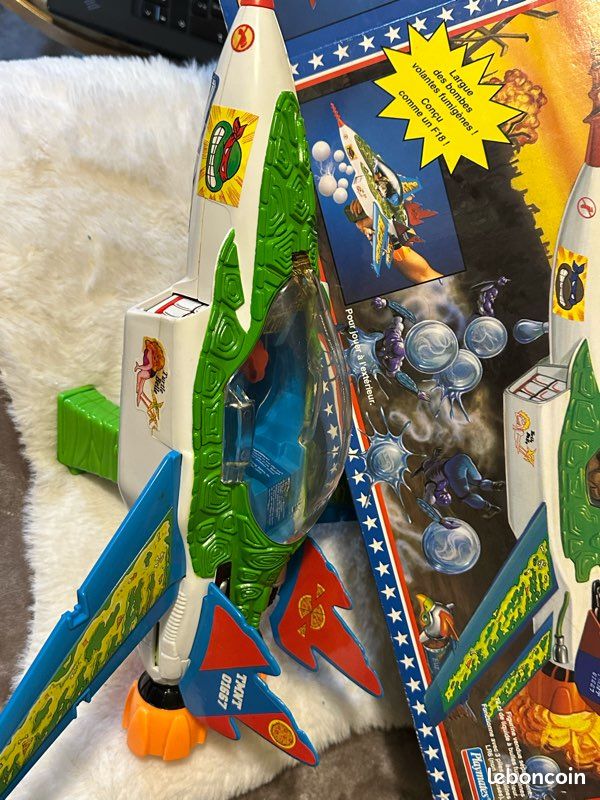 Vintage Teenage Mutant Ninja Turtles tortues ninja Bubble Bomber Airplane 1992 - CR (image 8)