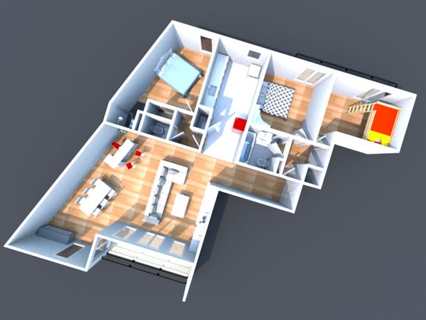 Appartement a louer cergy - 5 pièce(s) - 105 m2 - Surfyn