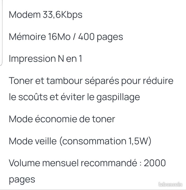 Fax imprimante copieur scanner multifonction / brother fax-2840 (image 9)