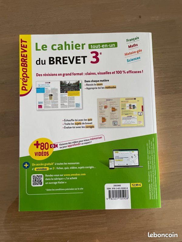 Le cahier tout en un du brevet - livret de préparation au brevet (image 3)
