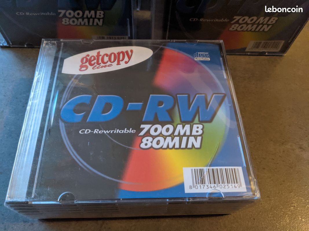 10x CD-RW 700MB neuf sous cellophane (3 lots disponibles) (image 2)