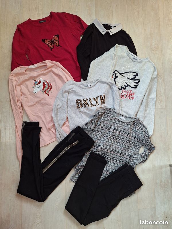 Lot vêtements pour jeune fille taille S/M ou 36/38
