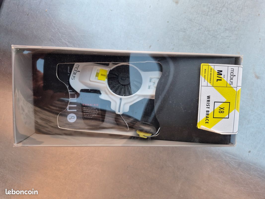 Protège poignet Mobius X8 blanc et jaune (image 3)