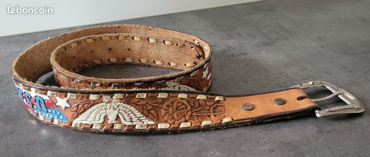Sangle Arrière De Cheval Western Vintage – Cuir Usé, (occasion)