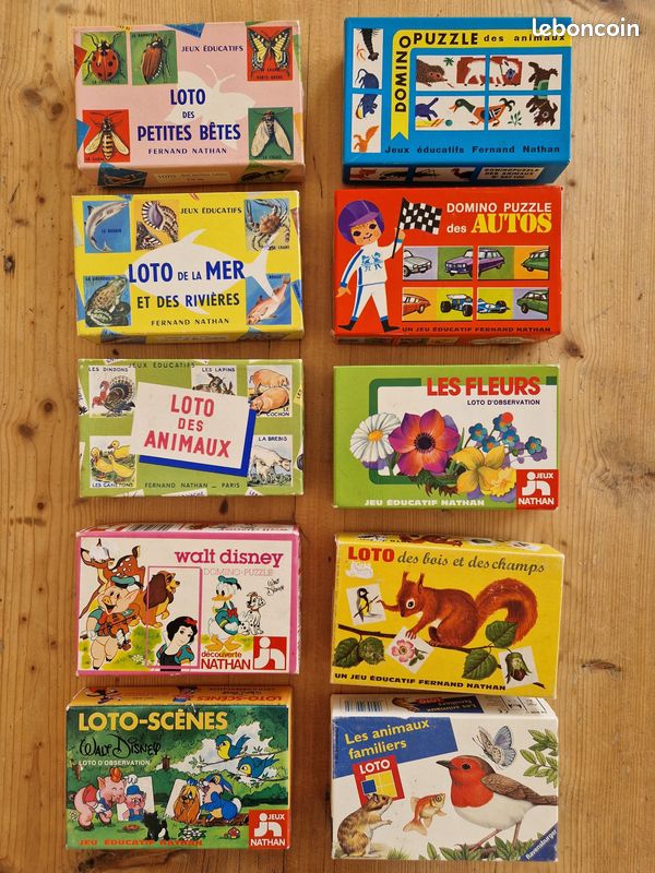 Jeu De Société Vintage – Loto Illustré – 8 Planches – Édition Barbaresques – Livraison Offerte