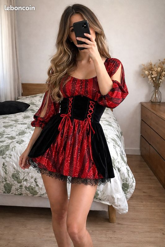 Déguisement Halloween adulte femme pirate sexy taille XS costume cosplay (image 1)