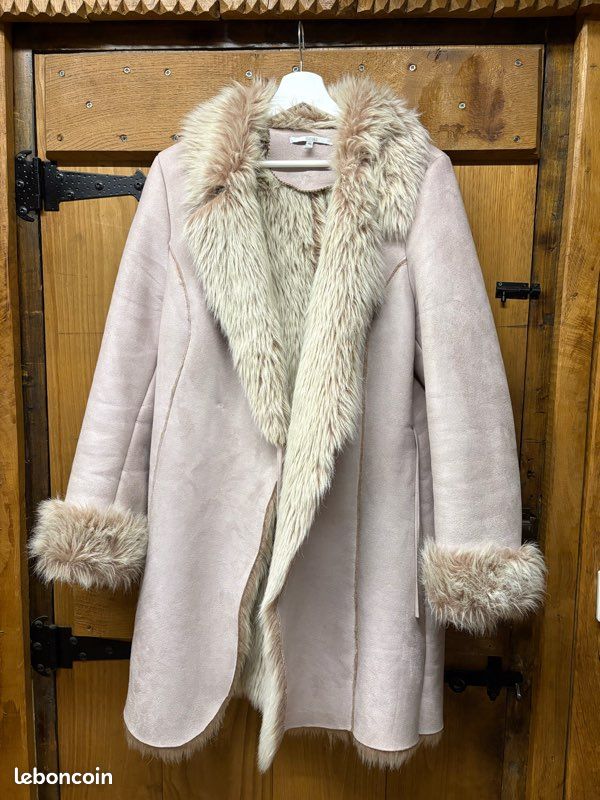 Manteau Fourrure Imitation J.Ph. Riuquier T38-40 - Super Ample Et Chaud Pour L'hiver