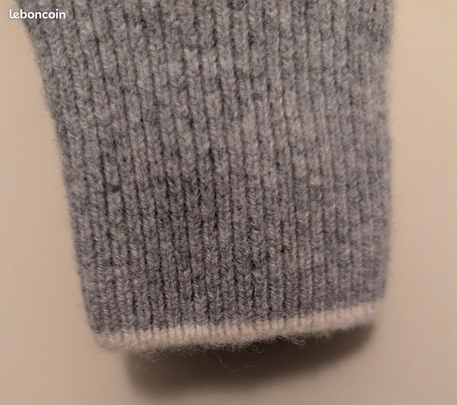 Pull En Mailles ACNE 100% Laine - Noir/Gris - Taille XS - Parfait Pour L'automne Et L'hiver