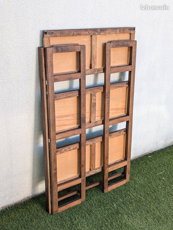 Étagère pliante vintage en chêne – années 50/60 (image 3)
