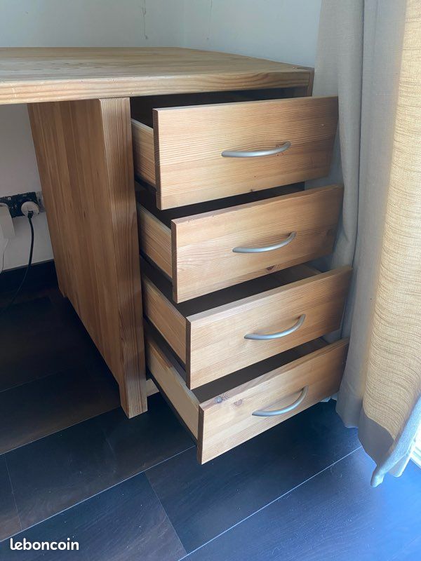 Bureau bois massif cocktail scandinave (image 7)