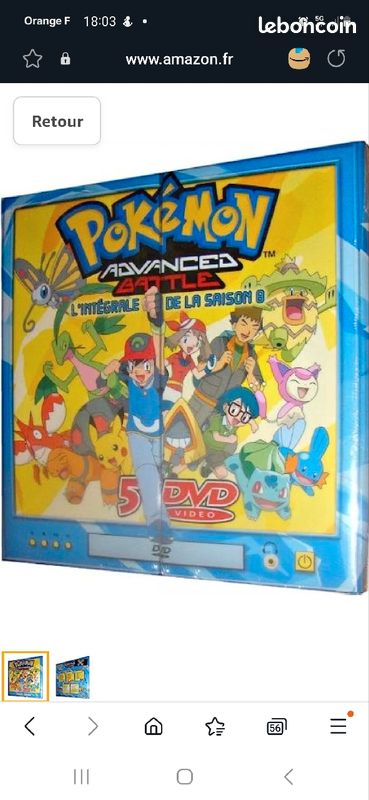 Coffret 5 dvd pokemon saison 8 (image 1)