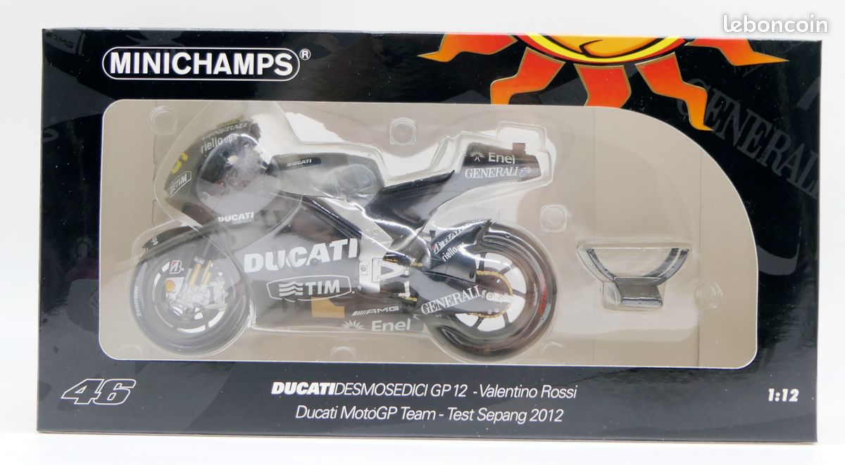 MINICHAMPS 1:12 VALENTINO Rossi Modèle Diecast Moto Yamaha M1-Yzr