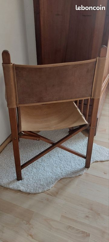 Chaise de réalisateur cuir et bois (image 6)