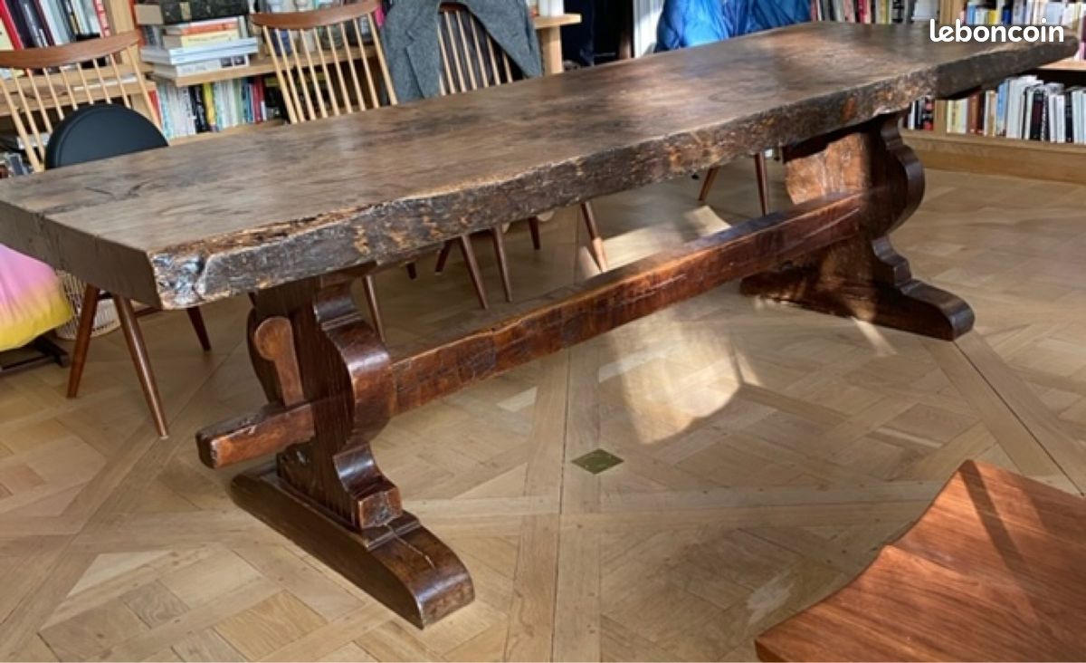 Très grand table de ferme en chêne (image 3)