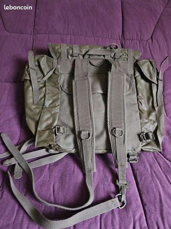 Musette Sac à dos militaire F2 Armée Française - Authentique MAFCA 1988 (image 2)