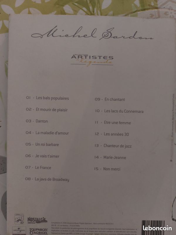 CD Michel Sardou (image 2)