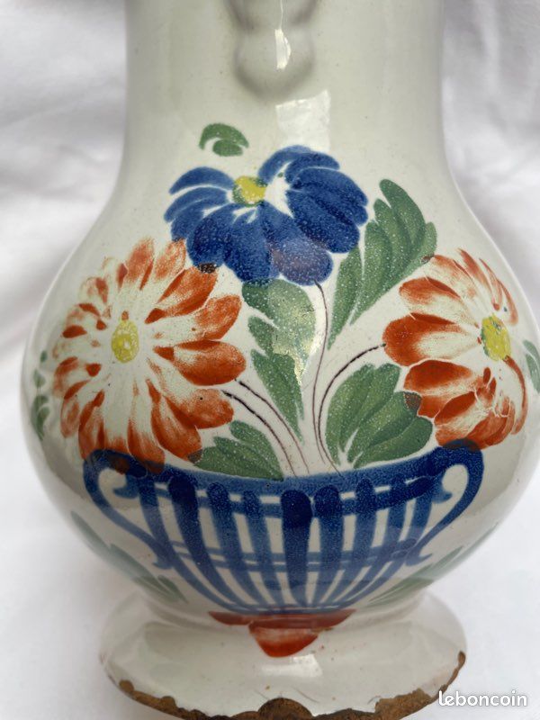 ANCIEN PICHET FAIENCE Barbotine St Clement Signe Pl (Poet Laval) Angelus Millet EUR 28,00