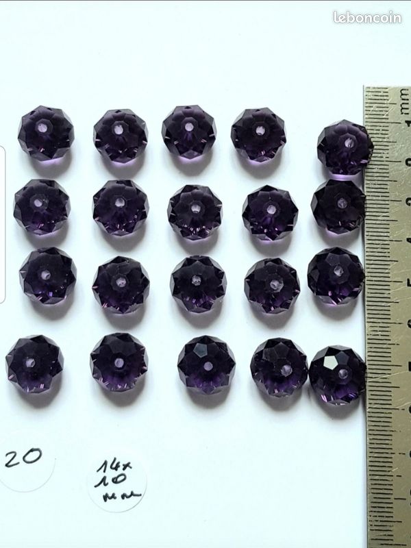 Lot De Perles Rocaille En Verre Violet - 4mm (6/0) - Environ 500 Pièces (35g) - Neuf
