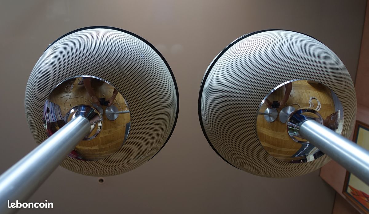 2 Enceintes boules AUDIORAMA 4000 GRUNDIG 1970's BLANCHES (image 4)