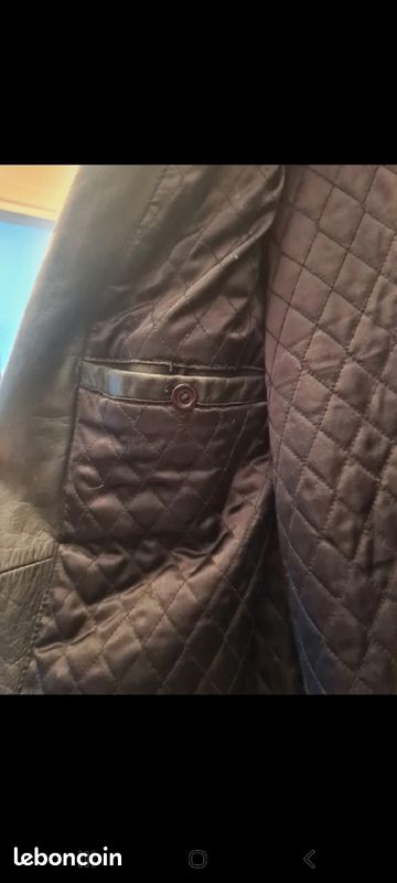 Manteau en cuir noir (image 9)