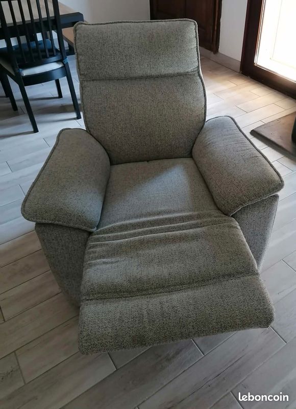 Fauteuil relax manuel gris (image 4)