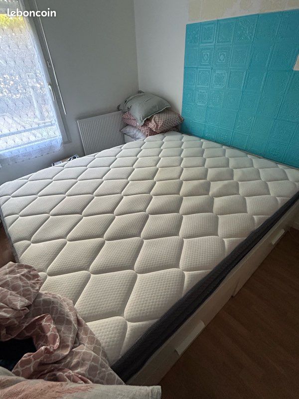 Matelas 160x200 x20 cm ressort ensaché et à mémoire de forme (image 1)